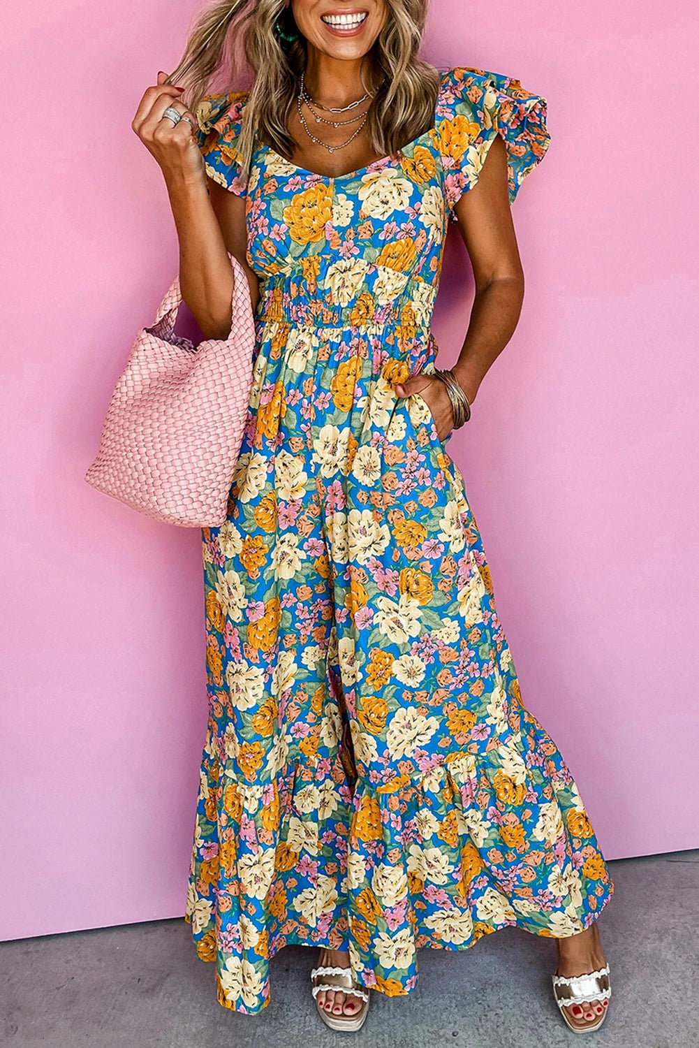 Yellow Floral Jumpsuit
