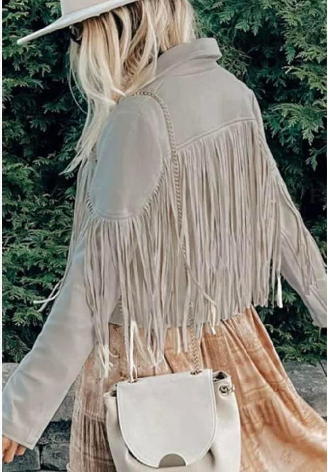 Beige Tassel Jacket