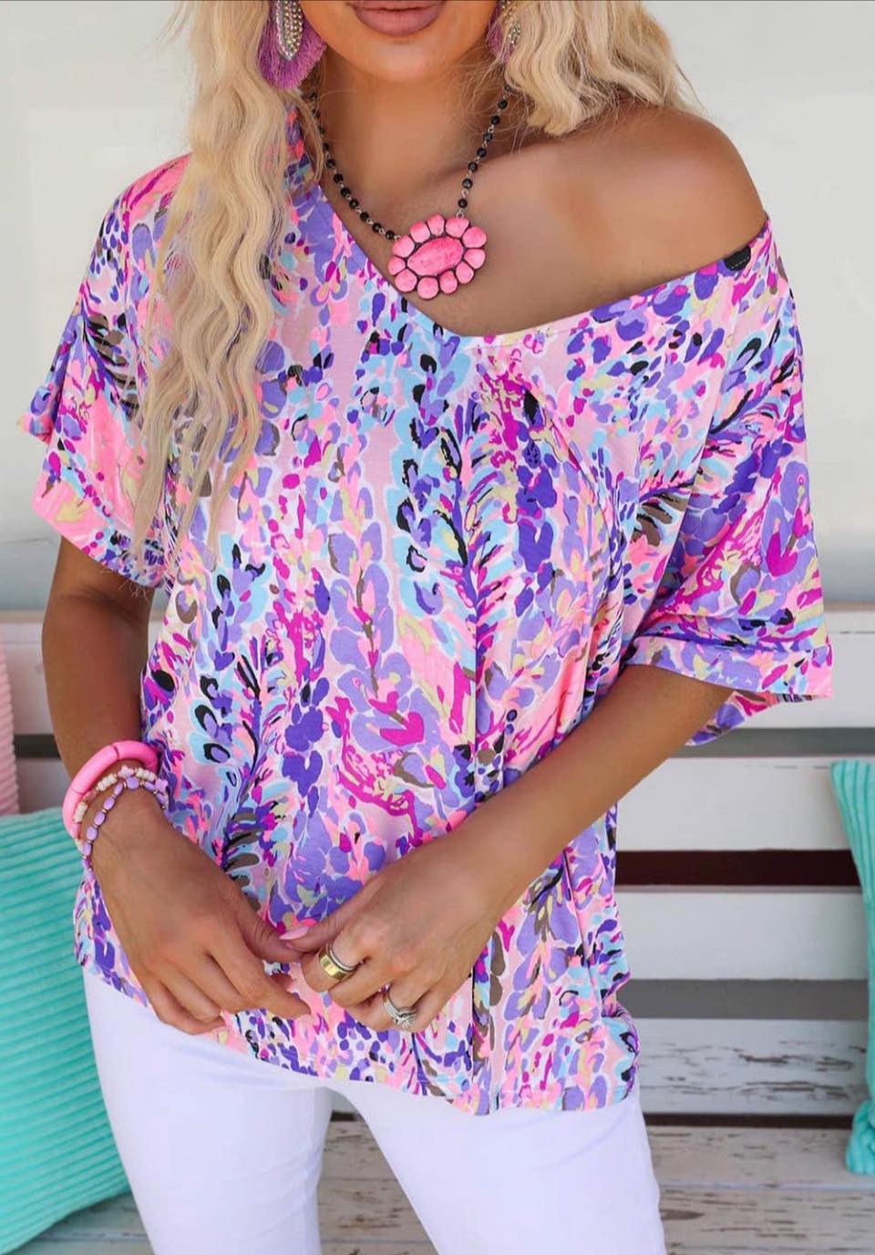 Pink + Purple Top