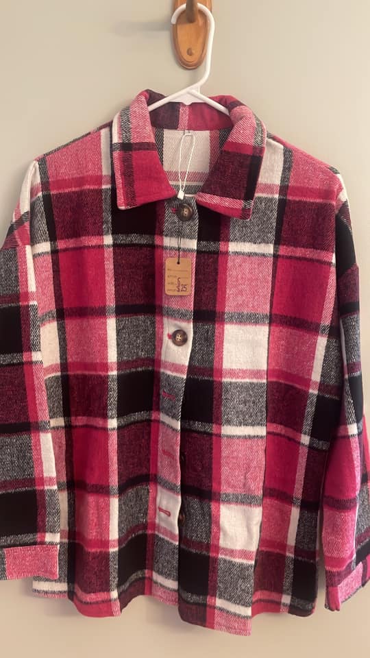 Pink Plaid Shacket