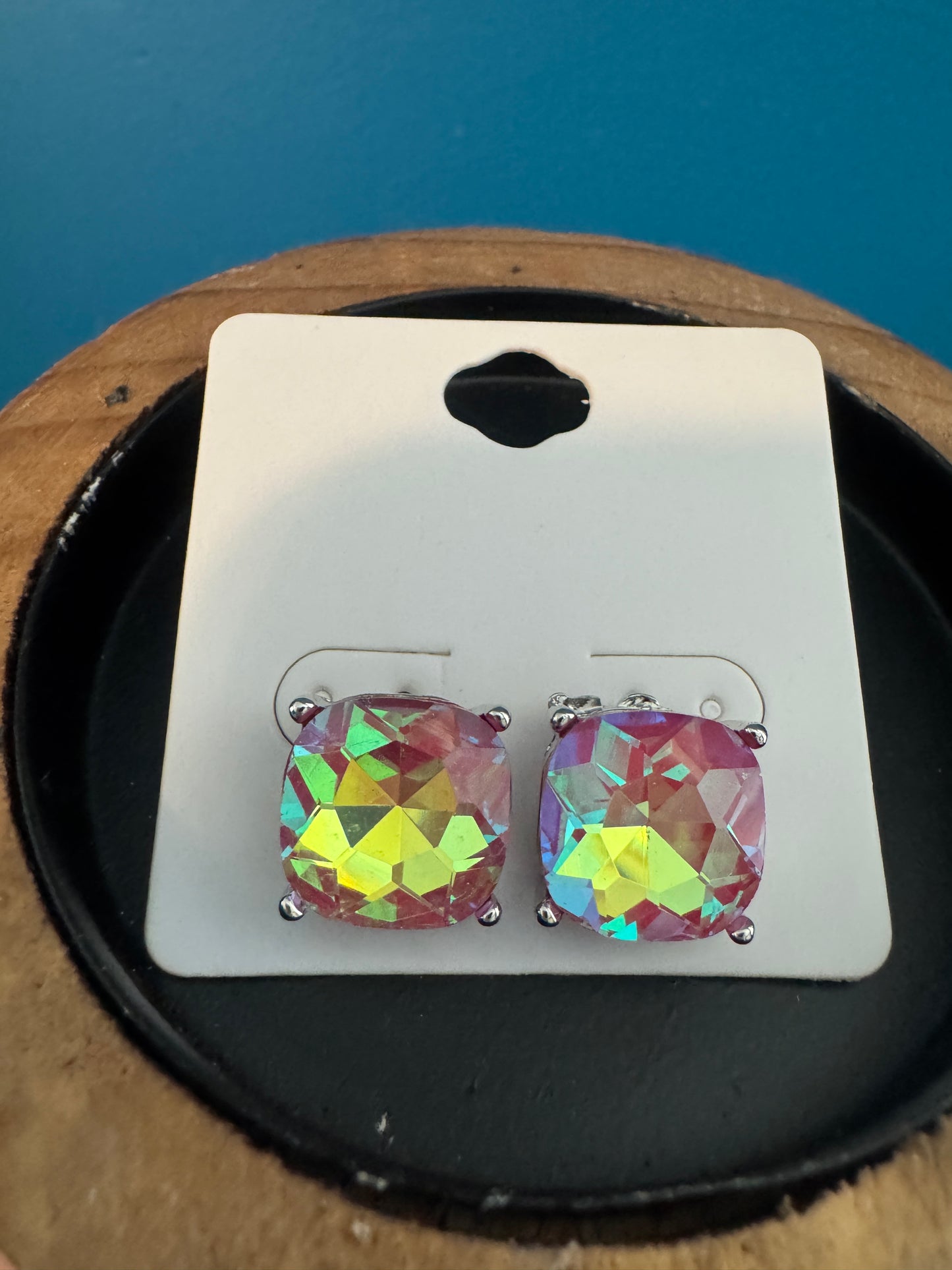 Iridescent Diamond Studs