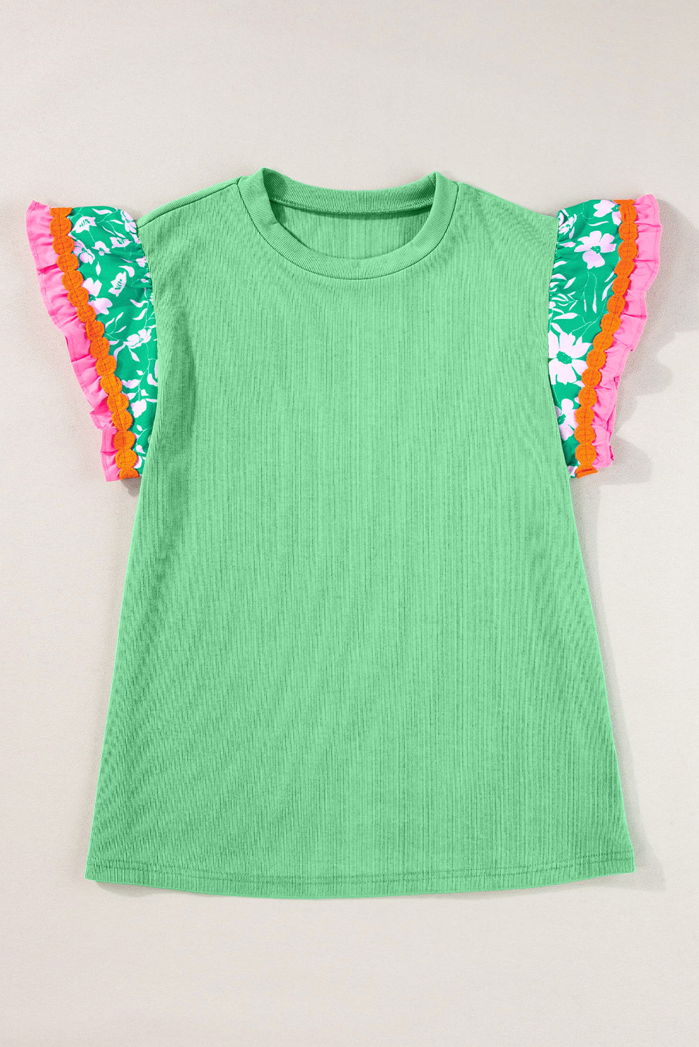 Green Floral Top