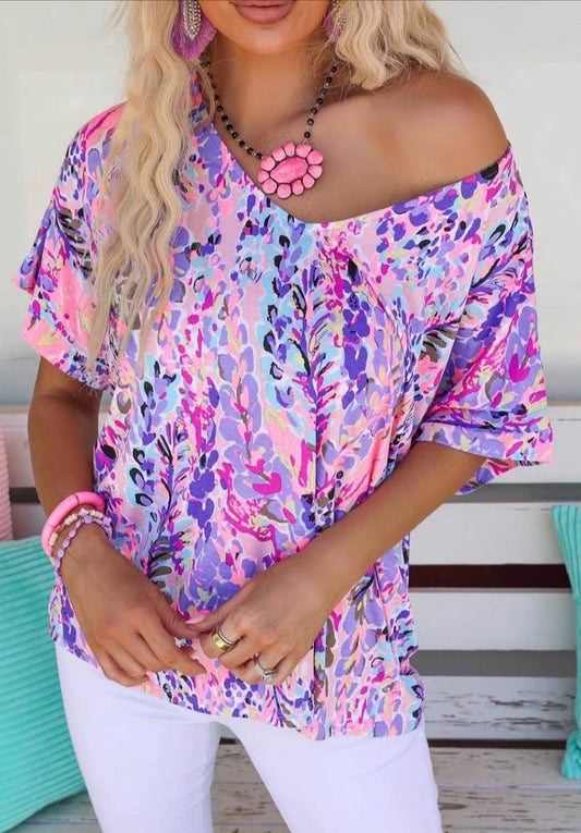 Pink + Purple Top