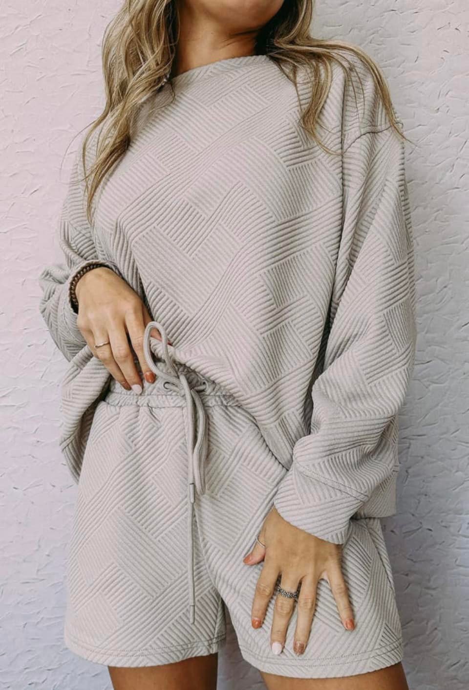 Textured Cozy Short Set