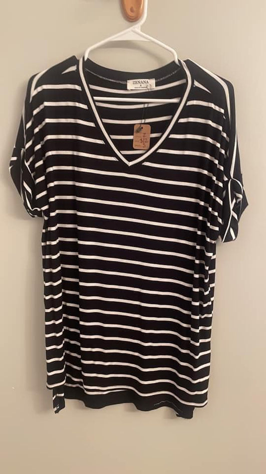Zenana Striped Top