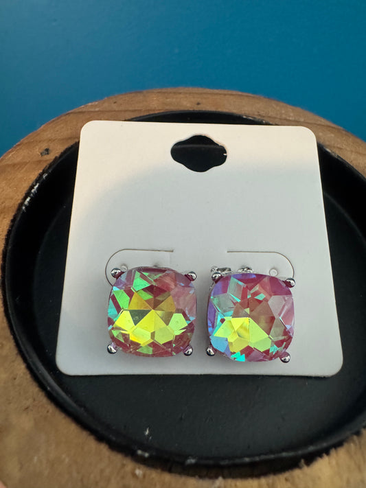 Iridescent Diamond Studs
